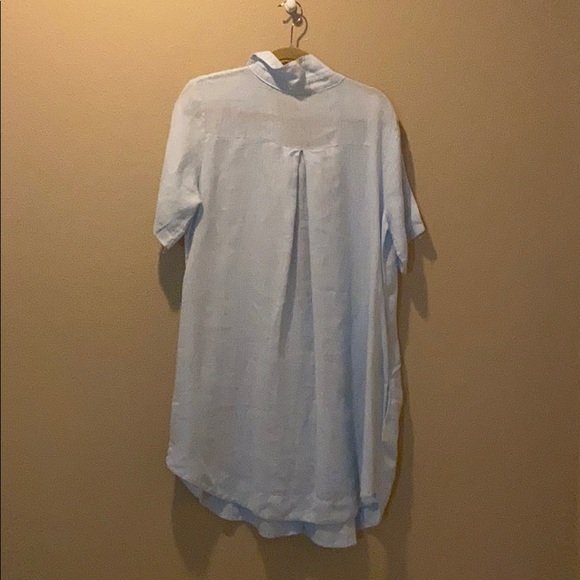 Baci Linen Button up tunic with pockets - Picture 2 of 5